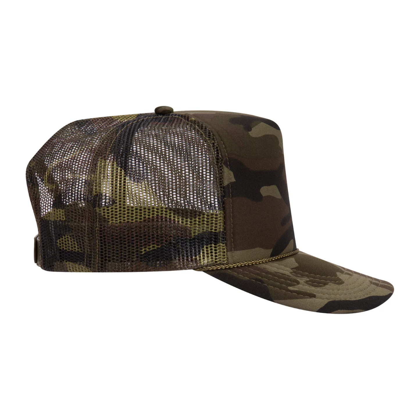 Otto 5-Panel High Crown Foam Trucker Hat - Camo