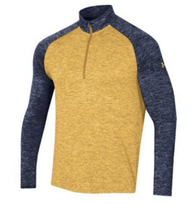 UA Custom Twist 1/4 Zip Gold/Navy